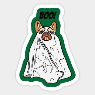 Cute Ghost Frenchie Dog Sticker